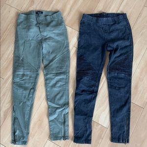 COPY - 2 pairs Medium stretch moto style legging jeans